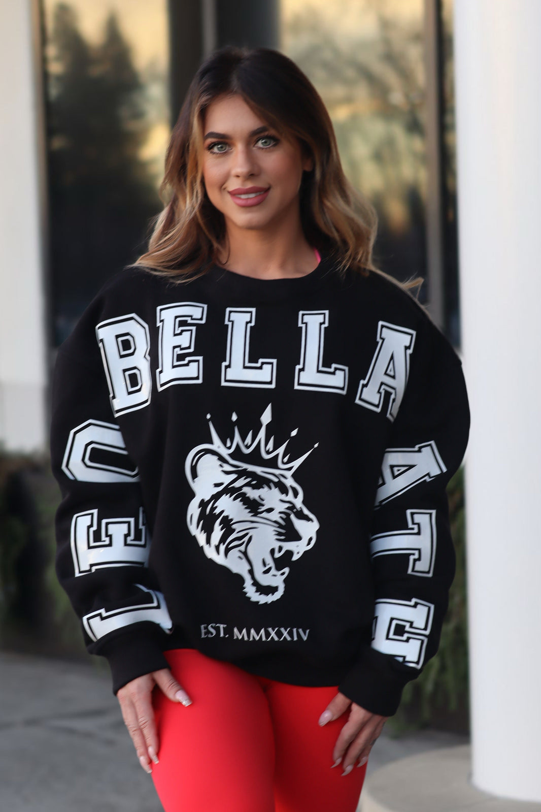LeoBella Varsity Drop Shoulder Crewneck