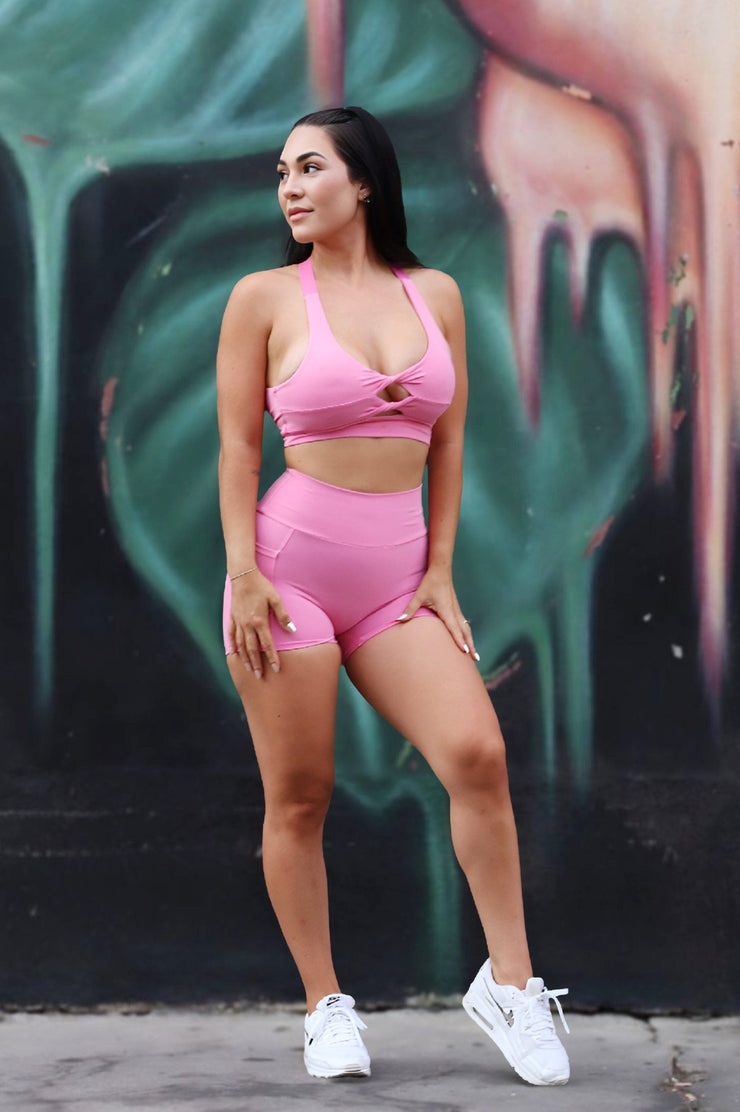Sweet Victory Cotton Candy Side Pocket Shorts