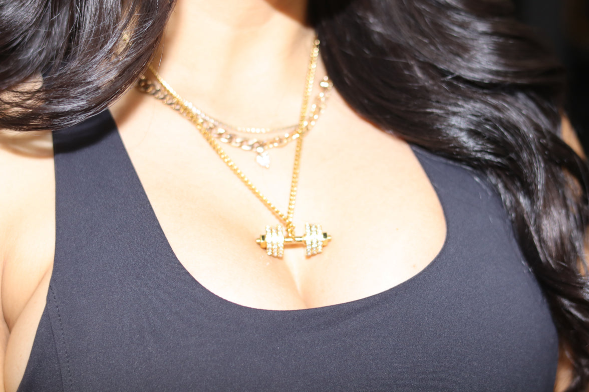 Cuban Link Dumbbell Necklace