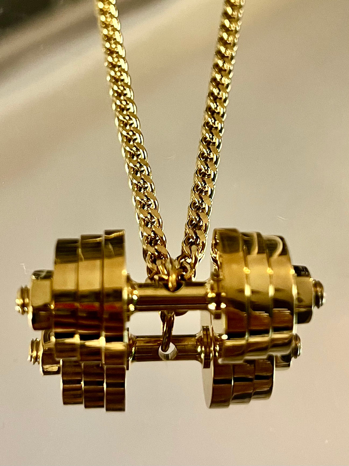 Cuban Link Dumbbell Necklace - Classic